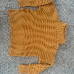 Mud Pie Mustard Cowl Neck Sweater